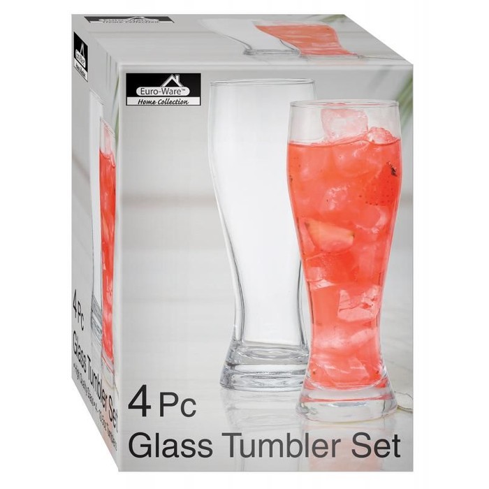 4pc Glass Tumbler Set