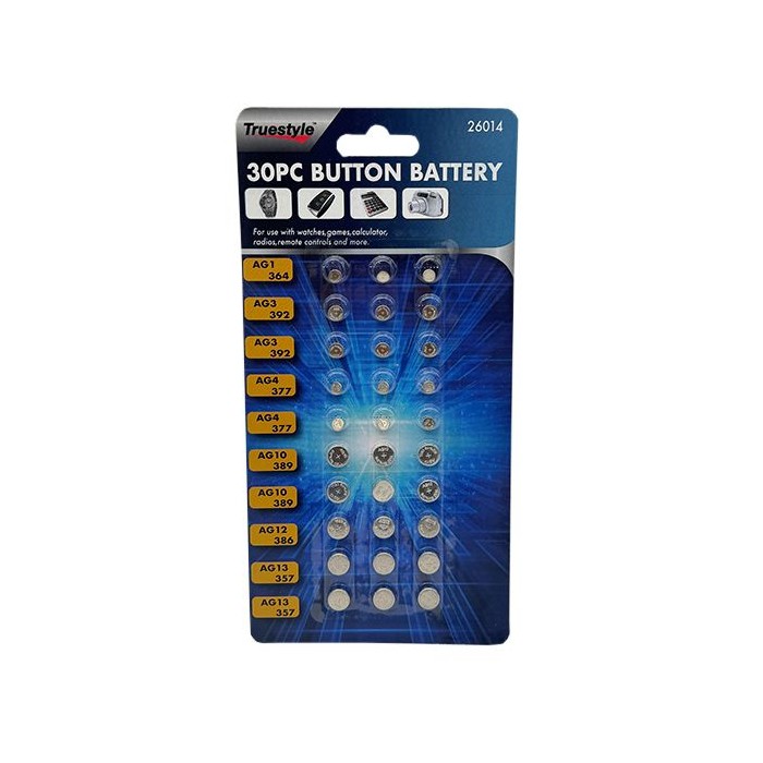 48 Packs 30pc Button Battery Power Cell