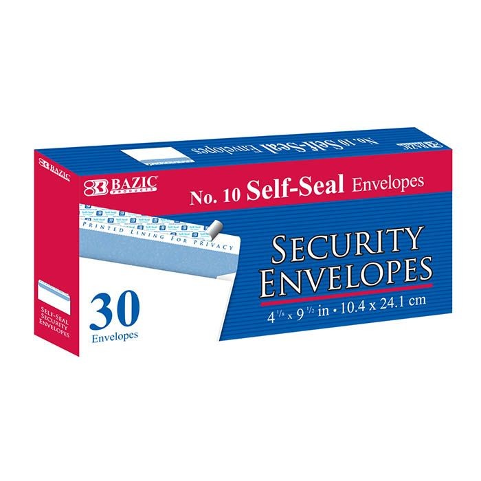 48 pieces #10 SelF-Seal Security Envelopes (30/pc) - Envelopes