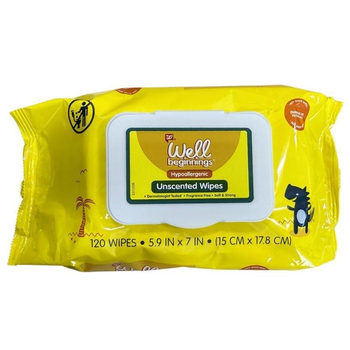 48 Pieces 120-Count Hypoallergenic Unscented Wipes - Baby Beauty & Care Items