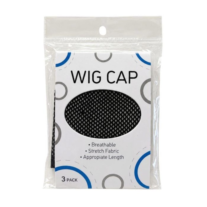 3 Piece Black Mesh Wig Cap