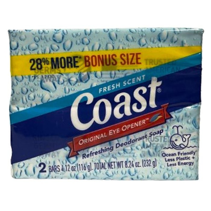 4.12oz 2-Piece Coast Fresh Scent Bar