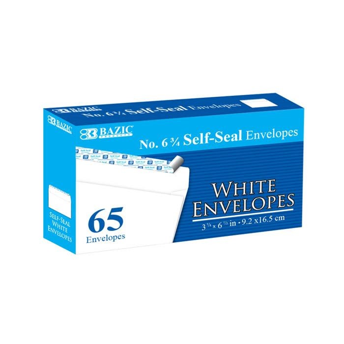 48 pieces #6 3/4 SelF-Seal White Envelopes (65/pc) - Envelopes