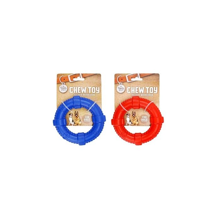 Bp Plastic Chew Toy Ring 5.25in 2 Asst