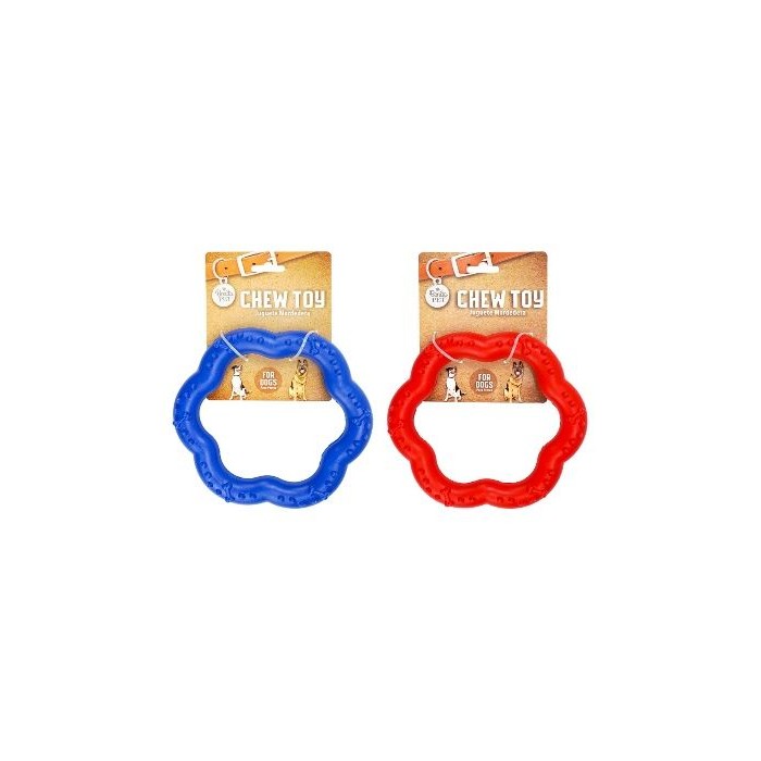 Bp Plastic Chew Toy Ring 7.2in 2 Asst