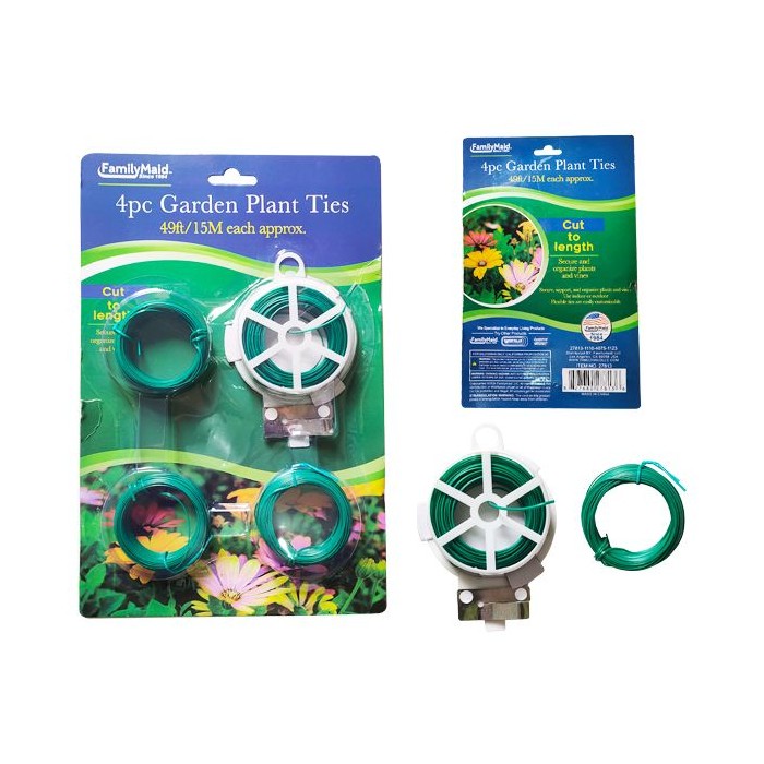 Garden Plant Ties 4pcx15m W/ Cutter