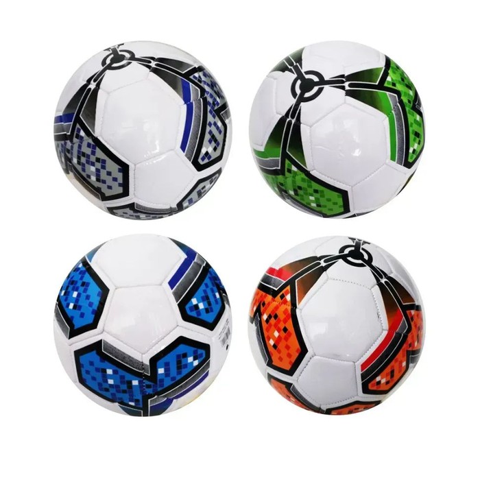 Geometric Pixel Soccer Ball Size Number 5