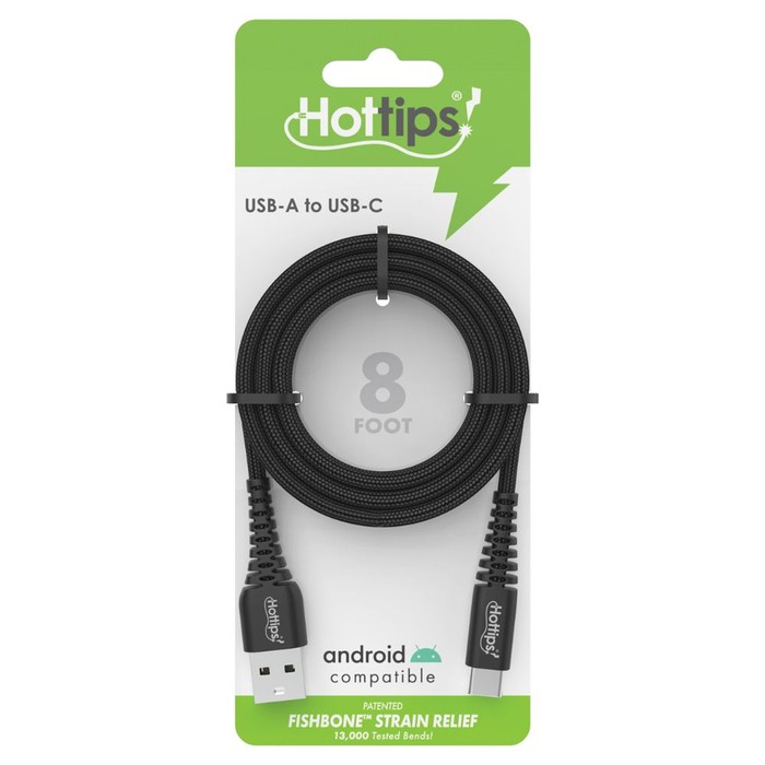 48 pieces Hottips UsB-A To UsB-C Charging & Sync Cable - 8 Foot - Wires and Cables