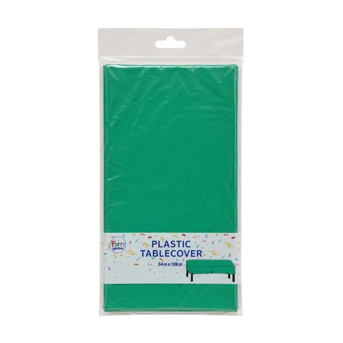 Party Solutions Plastic Tablecover 54-inch X 108-inch Green