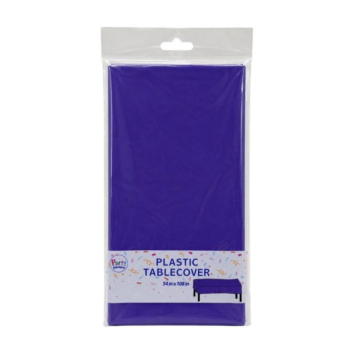 Party Solutions Plastic Tablecover 54-inch X 108-inch Purple