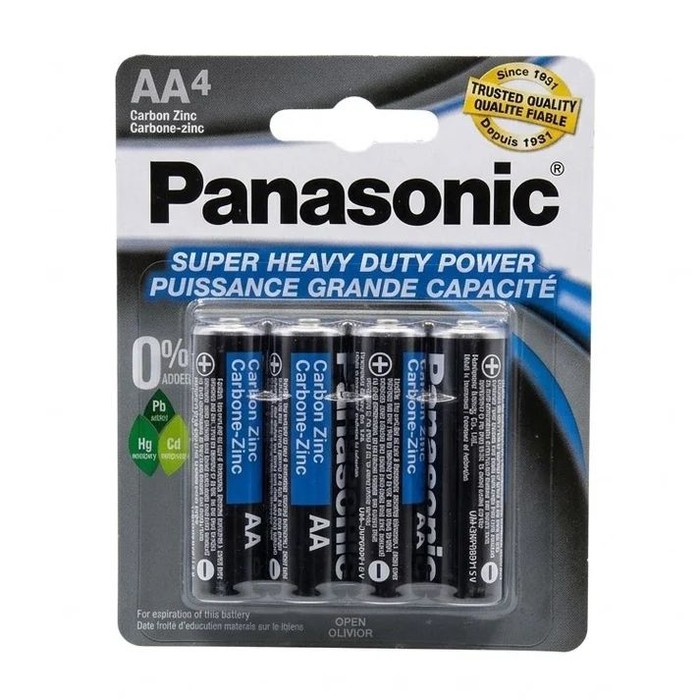 48 Pieces Super Heavy Duty Power Aa Carbon Zinc Batteries 4-Pack - Batteries
