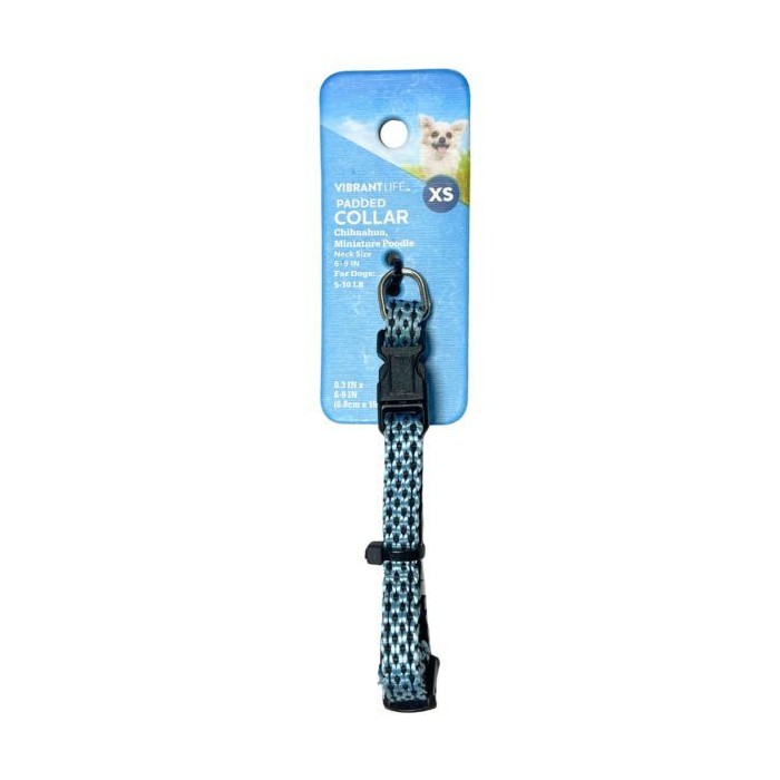 Vibrant Life Extra Small Blue Padded Pet Collar