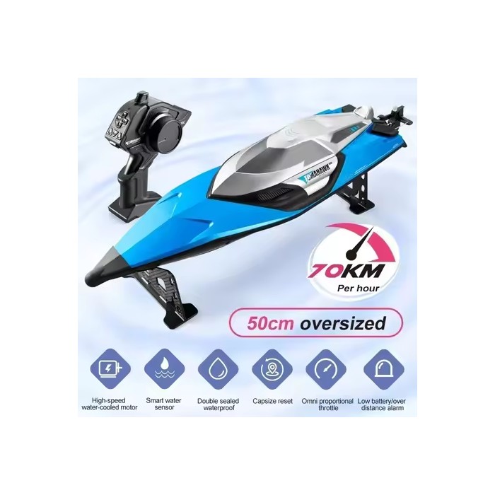 50 CM big RC Boat 70KM/H Professional Remote Control High Speed Racing Speedboat Endurance 20 Minutes Kids Gifts Toys For Boys