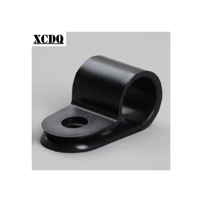 50pcs 100pcs Black P Style Mounting Clamp Bike Plastic Nylon R Shape Cable Clip Screw Fixed PC Board Wire Holder Cable Manager