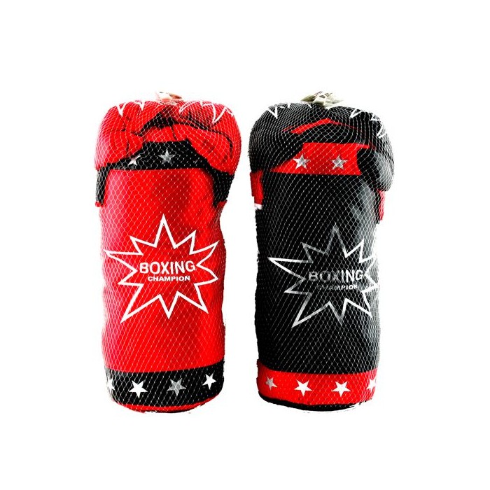19.5-Inch Boxing Sandsack & Gloves In Net Bag