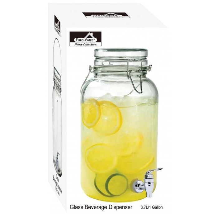 3.7 L/1 Gallon Glass Beverage Dispenser