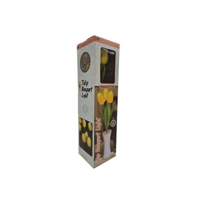 Battery Operated Artificial Tulip Flower Bouquet Night Light