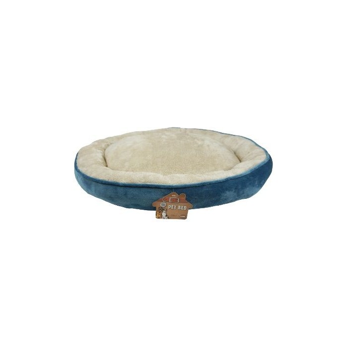 Bp Fleece Blue Lg Pet Bed 27.5in Dia