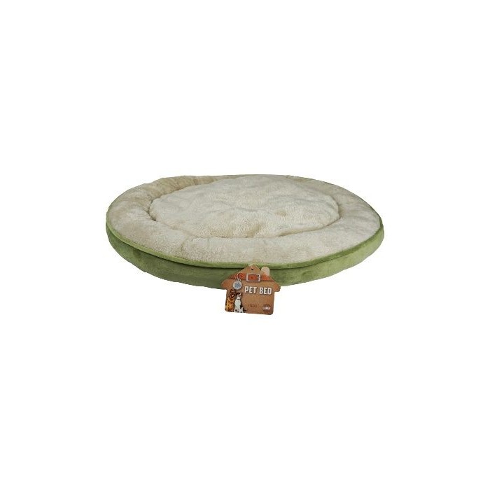 Bp Fleece Green Lg Pet Bed 27.5dia