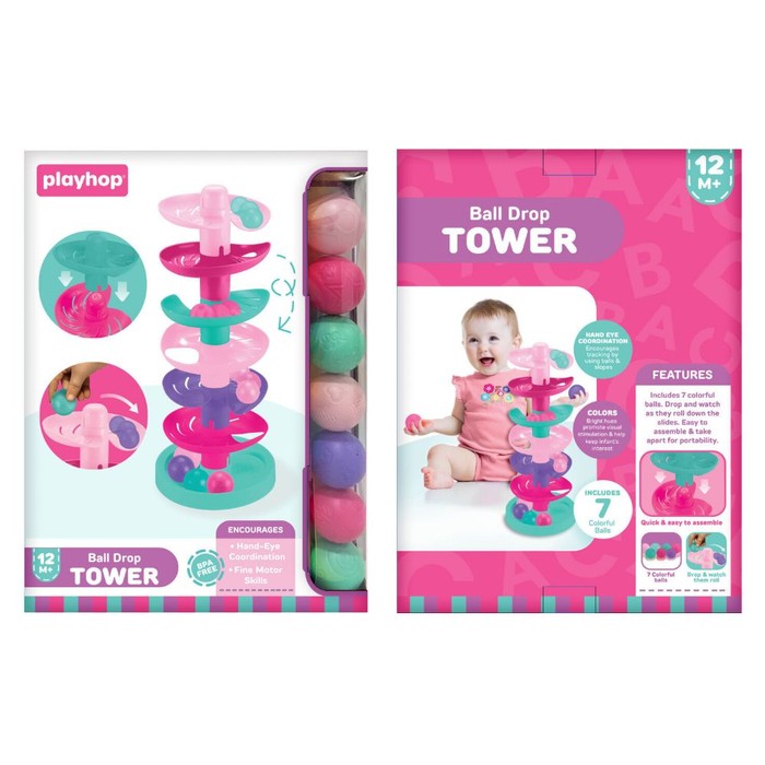 6 pieces Colorful Roll & Drop - Baby Toys