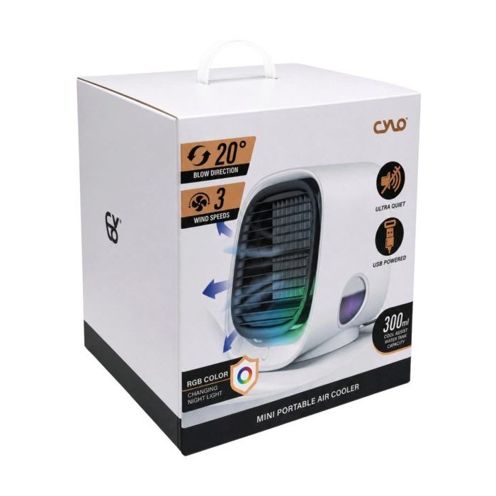 6 pieces Cylo Mini Portable 300 Ml Air Cooler Fan In White - Electric Fans