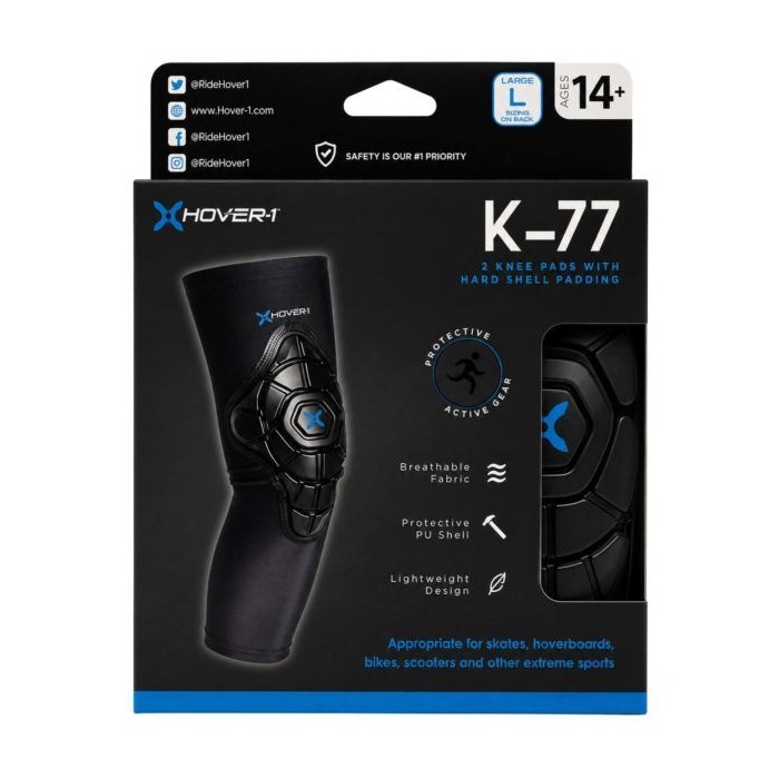 6 pieces HoveR-1 K-77 Hardshell Knee Pads Size L - Fitness and Athletics