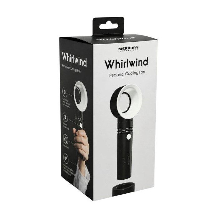 6 pieces Merkury Whirlwind Handheld Bladeless Fan In Black - Electric Fans