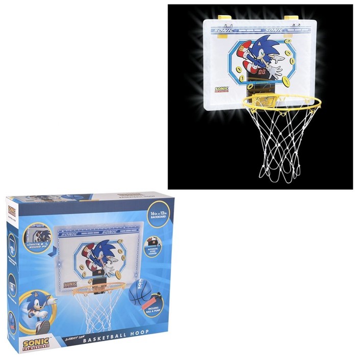 Sonic 16-inchx11-inch Led Over The Door Basketball Hoop