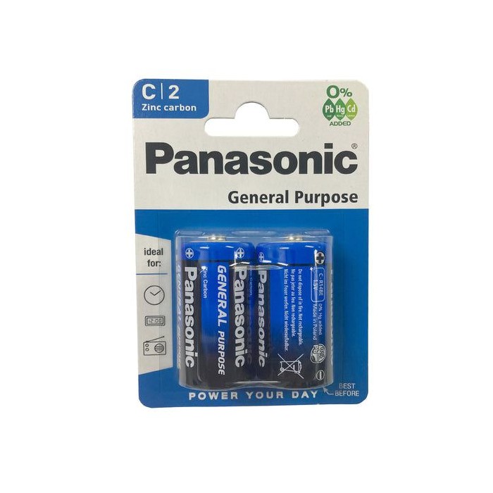 2's C Panasonic General Purpose Battery