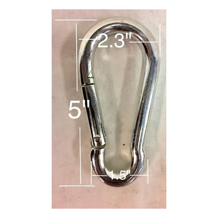 5" Heavy Duty Carabiner & Climbing Hooks