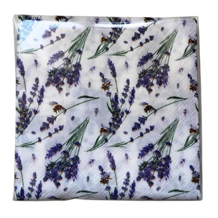 9.8-inchx9.8-inch Lavender Design Napkin 40-Piece