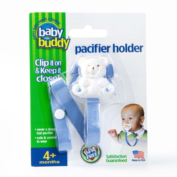 Bear Pacifier Holder - Blue (00101)