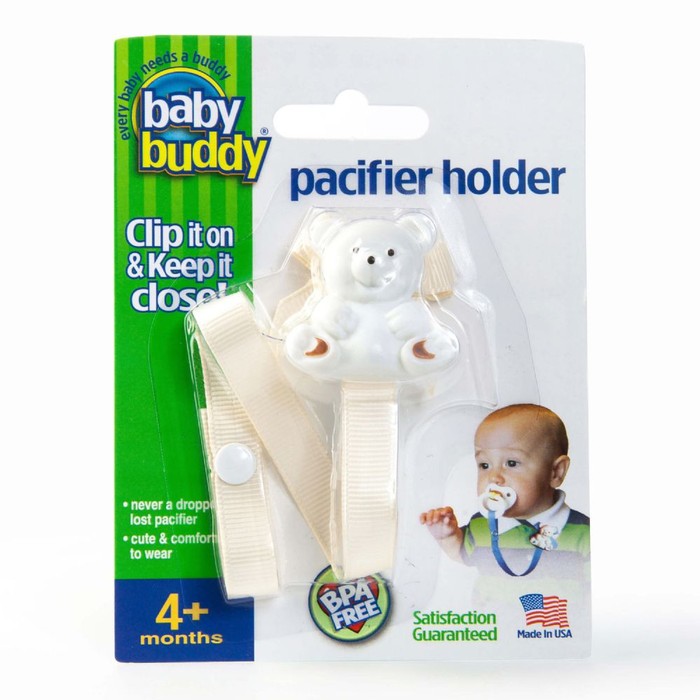 Bear Pacifier Holder - Cream (00108)