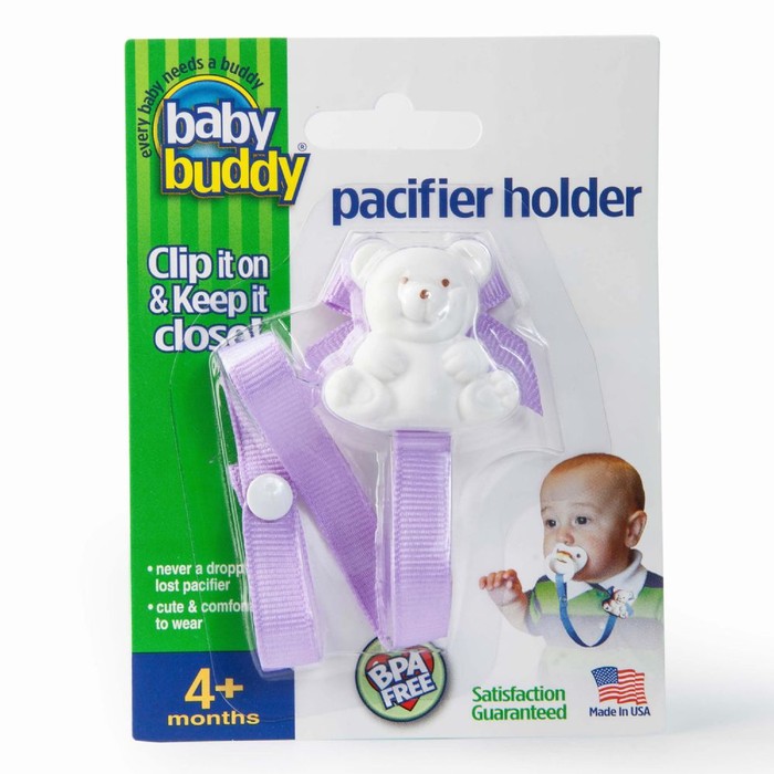 Bear Pacifier Holder - Lilac (00107)