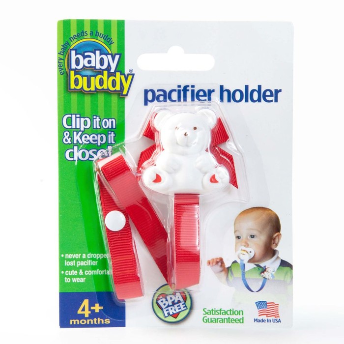 Bear Pacifier Holder - Red (00104)