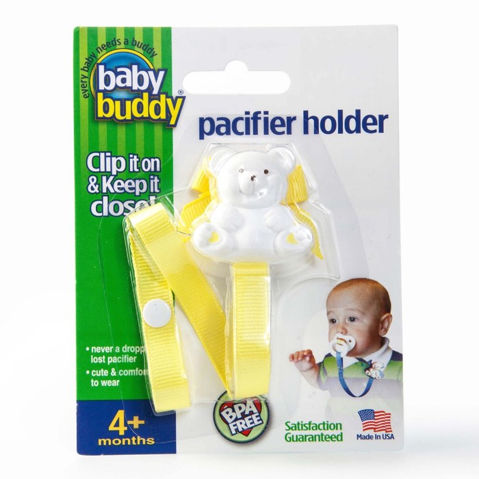 Bear Pacifier Holder - Yellow (00106)