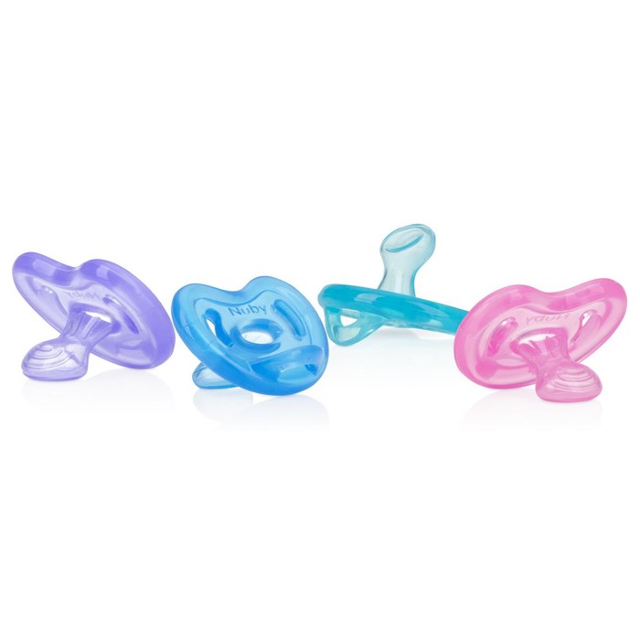 72 pieces Nuby 100% Silicone Orthodontic Pacifiers 2pk, 0-6 Months, Colors May Vary - Baby Bottles