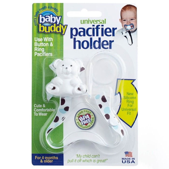 Universal Pacifier Holder Dots - BrowN-Sky
