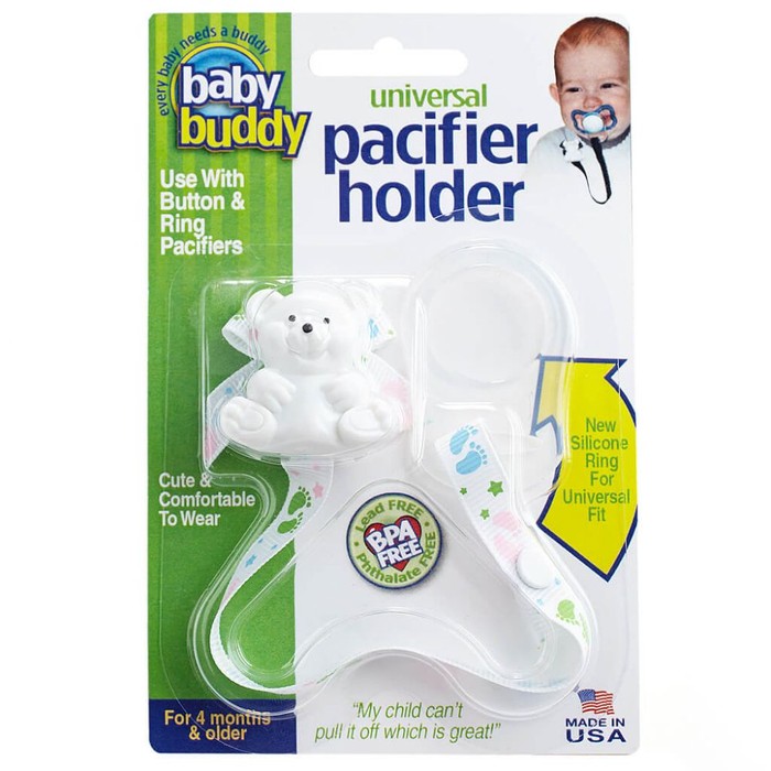 Universal Pacifier Holder Prints - White Tossed Baby Feet