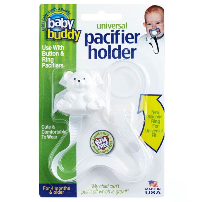 Universal Pacifier Holder - White