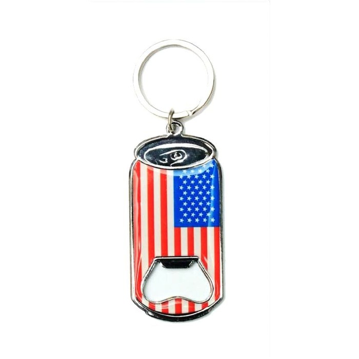 Usa Flag CaN-Shaped Bottle Opener Keychains