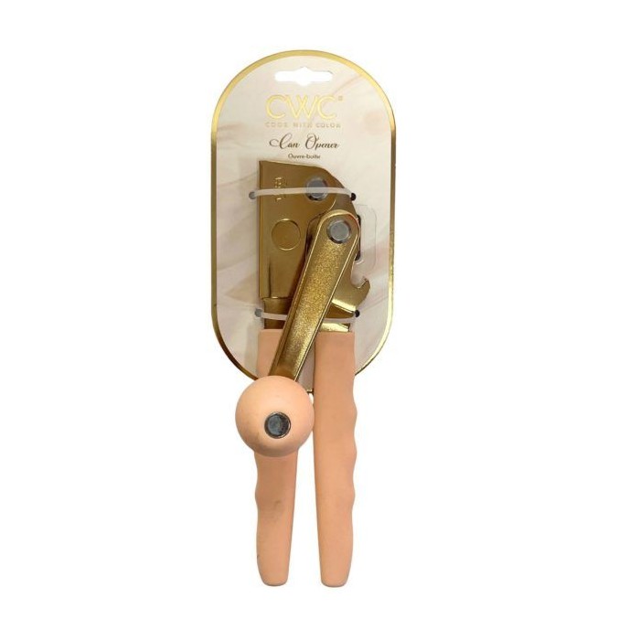 Cook With Color Gold Crank Handle Can Opener In Blush