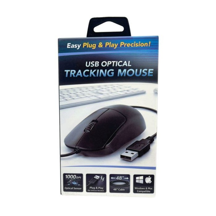 8 pieces Usb Plug And Play Optical Tracking Mouse With 48in Cable - Computer Accessories