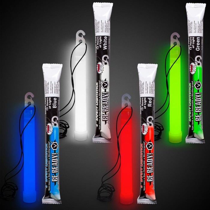 80 Packs Safety 6-Inch Glow Sticks (10-Count Assortment)