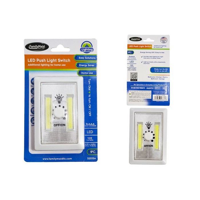 Cob Led Light Switch Dimmable 4.5-inchx3-inchx1.2-inch