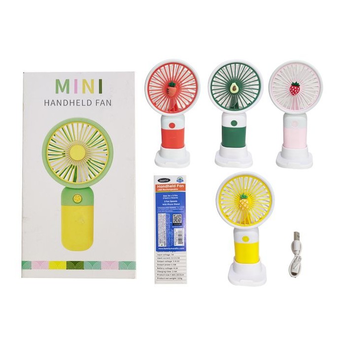 Handheld Fan 3 Speeds With Phone Stand
