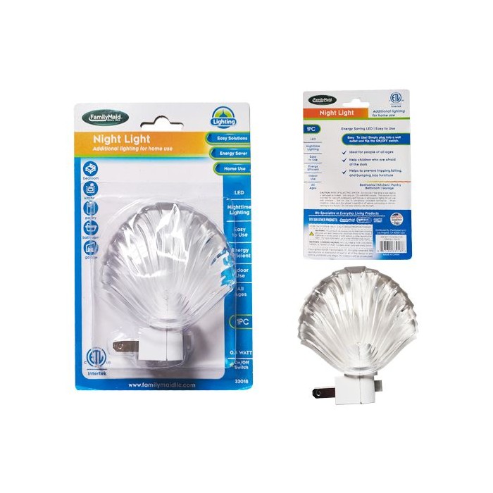 Seashell Led Night Light Etl On/off Switch