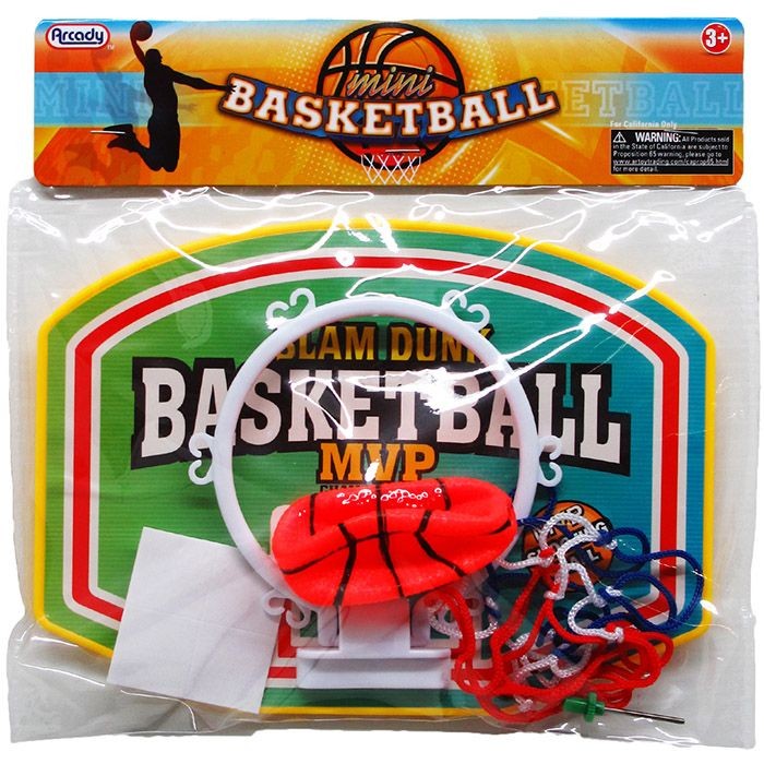 8.5-Inch Mini Basketball Play Set In Poly Bag W/header