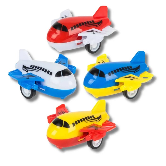 Airplane Pull Back Funny Kids Play Toy- Assorted