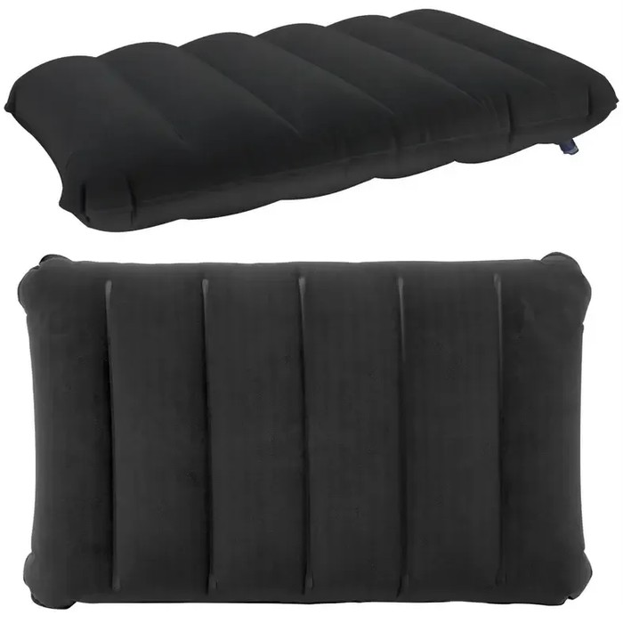 Black Blow-Up Inflatable Camping Pillow- {Pack of 20 Pcs}